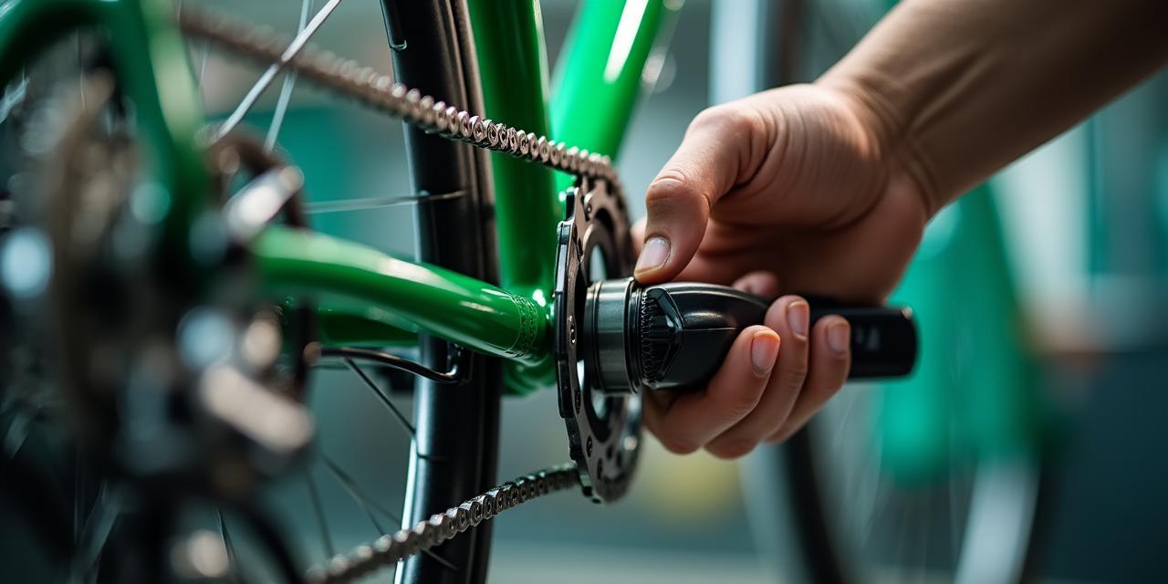 プロによる自転車メンテナンスの様子