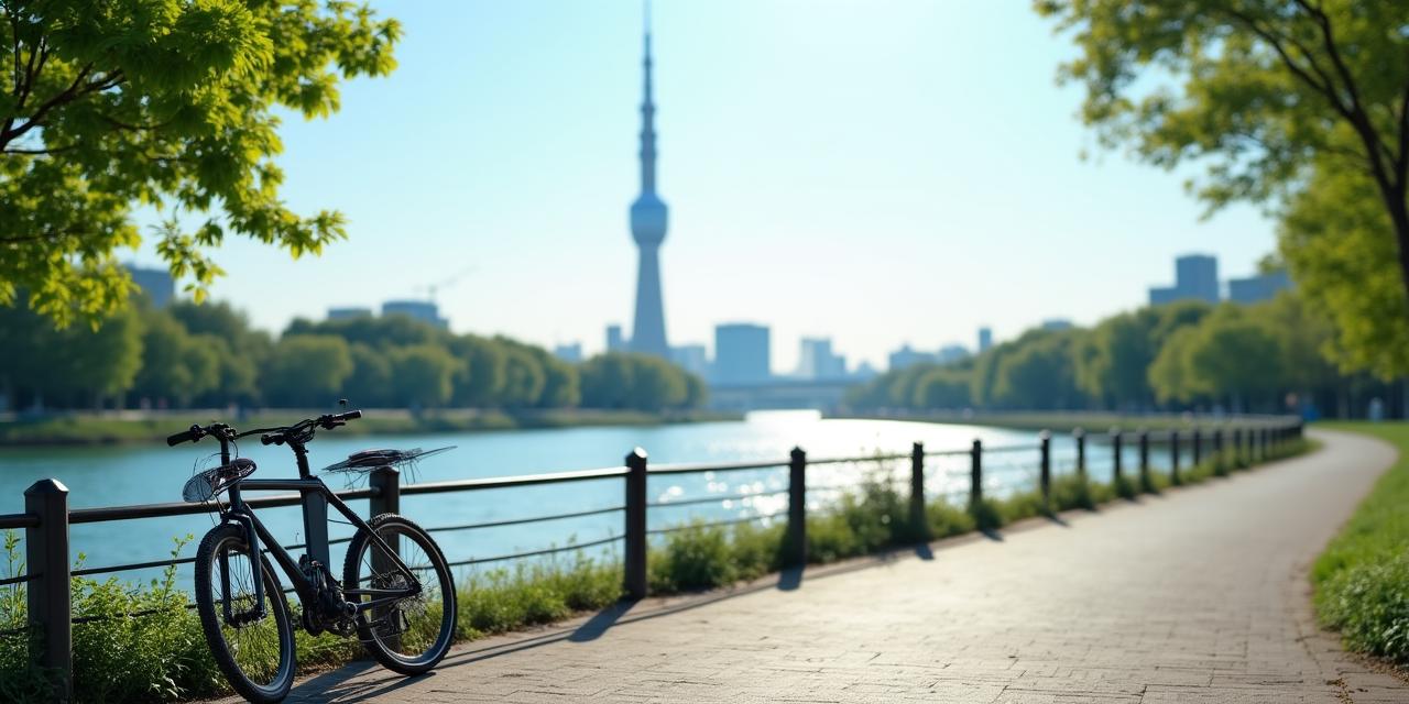 隅田川沿いのサイクリングロード
